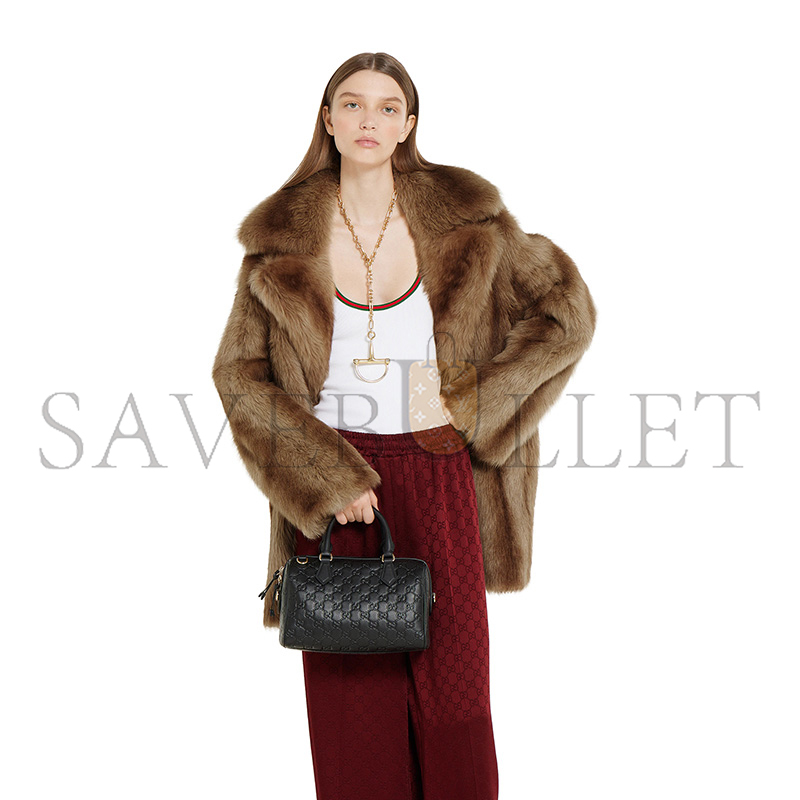 GUCCI GG EMBLEM MEDIUM BOSTON BAG 848886 (25*16*14cm)